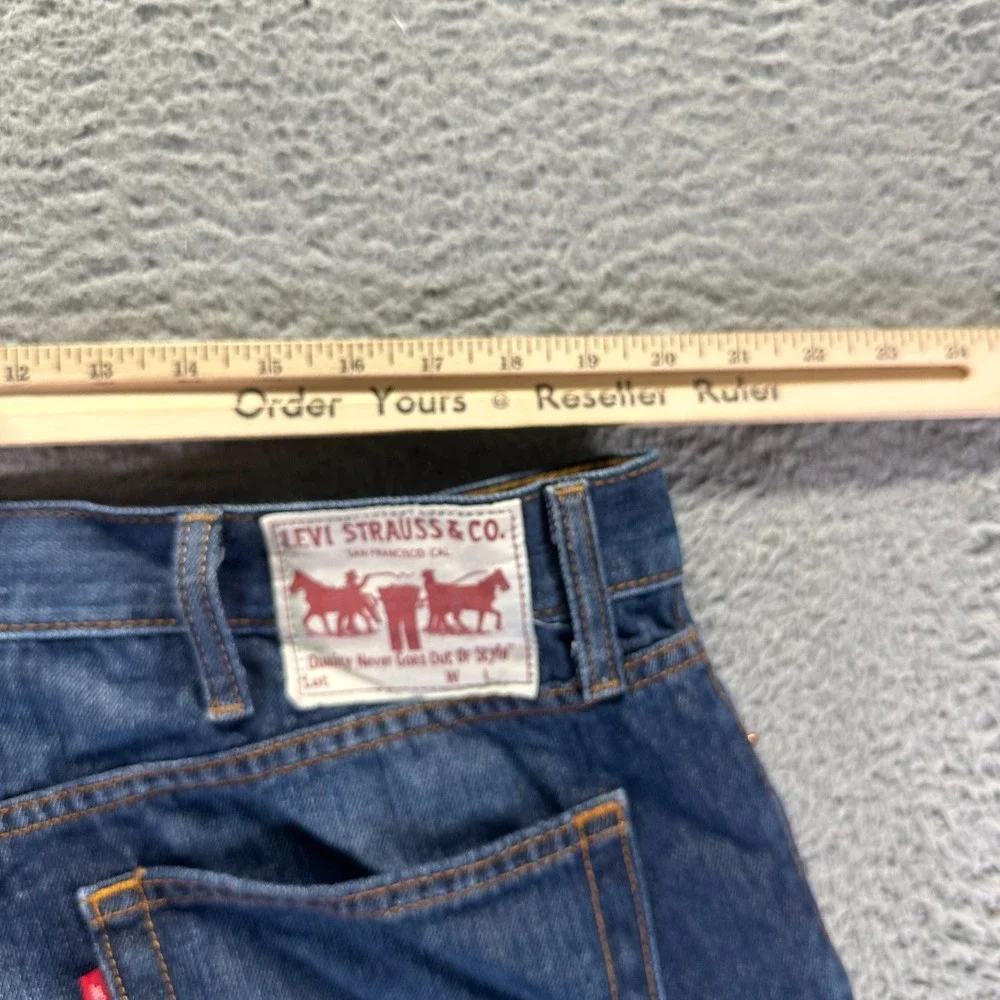 Vintage Levis 514 Jeans Men 40x30 Blue Cotton Straight Slim Workwear Travel